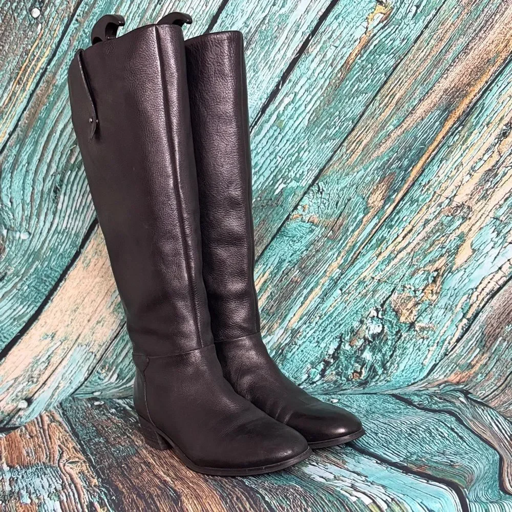 Crown Vintage Black Over the Knee Boots